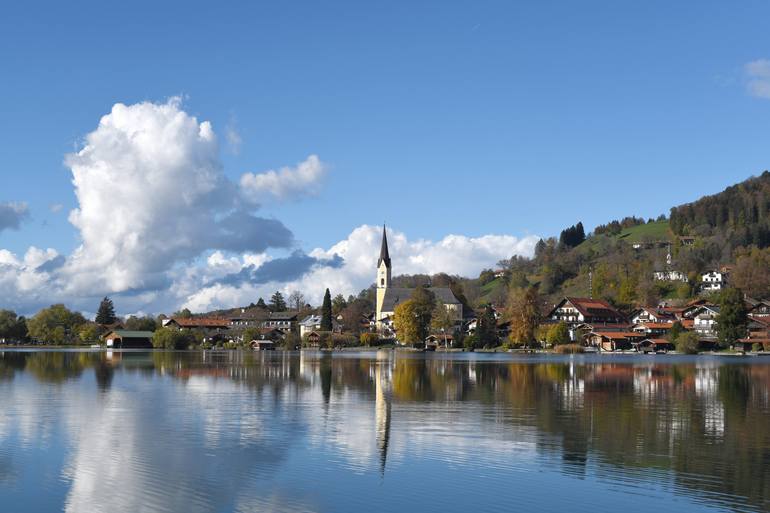 Original Landscape Photography by Paul Kadlcak | Contemporary Art on Paper | Sunny Autumn Day by the Lake #2