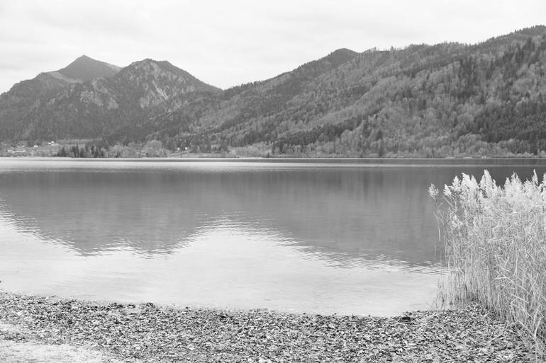 Original Landscape Photography by Paul Kadlcak | Contemporary Art on Paper | Autumn on the Lake, Black & White