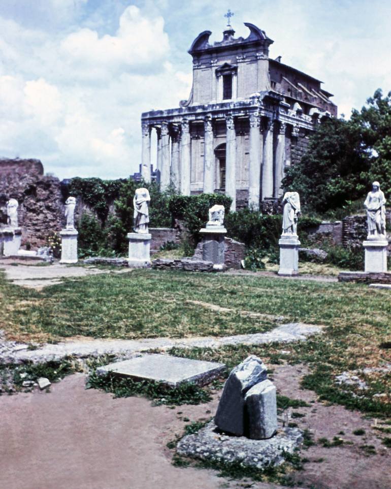 Original Architecture Photography by Paul Kadlcak | Contemporary Art on Paper | Temple of Antoninus and Faustina, 1939, Original Color