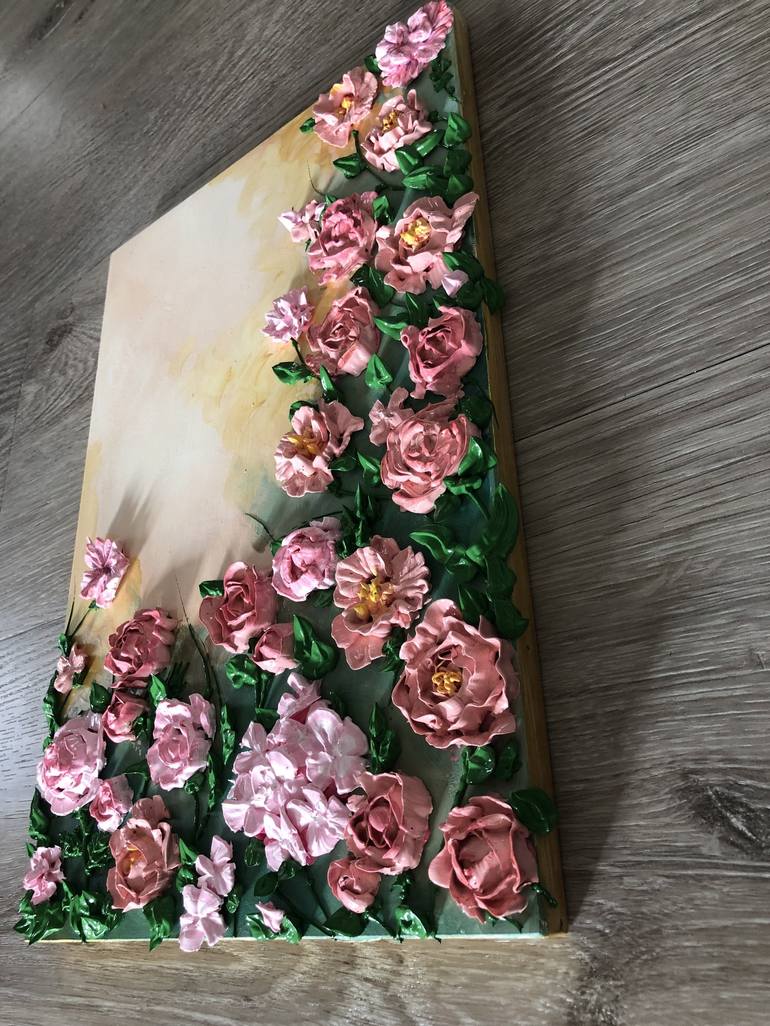 Original Abstract Floral Mixed Media by Michaela Dano