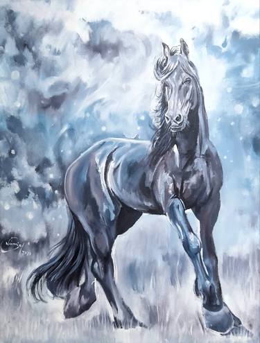 Original Figurative Horse Paintings by Diego Naranjo