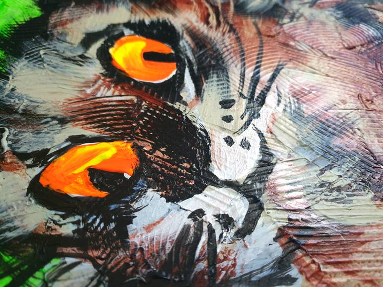 Original Contemporary Cats Painting by Kanat Ibragimov