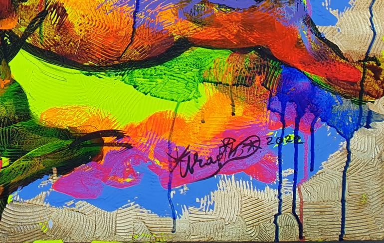 Original Fauvism Classical Mythology Painting by Kanat Ibragimov