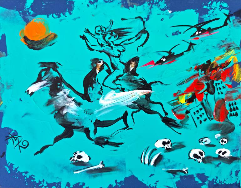 Original Expressionism Fantasy Mixed Media by Kanat Ibragimov