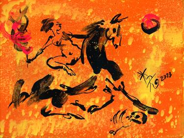 Print of Expressionism Erotic Mixed Media by Kenneth Abraham