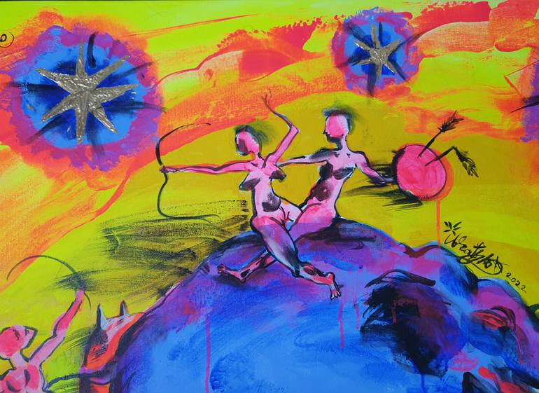 Original Expressionism Classical Mythology Painting by Kanat Ibragimov