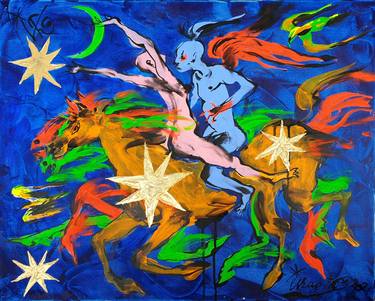 Print of Expressionism Erotic Paintings by Kenneth Abraham