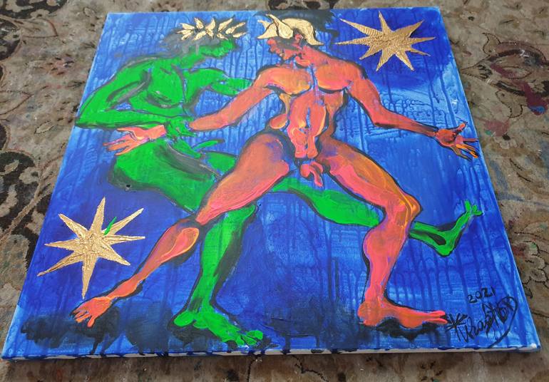 Original Expressionism Classical Mythology Painting by Kenneth Abraham