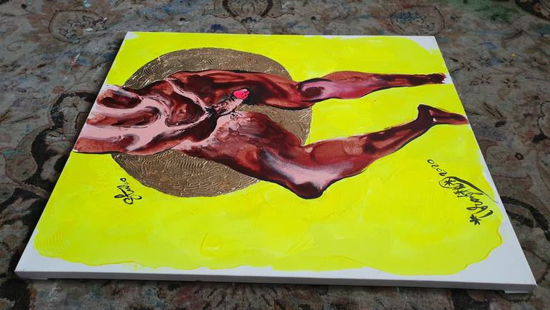 Original Expressionism Erotic Painting by Kenneth Abraham