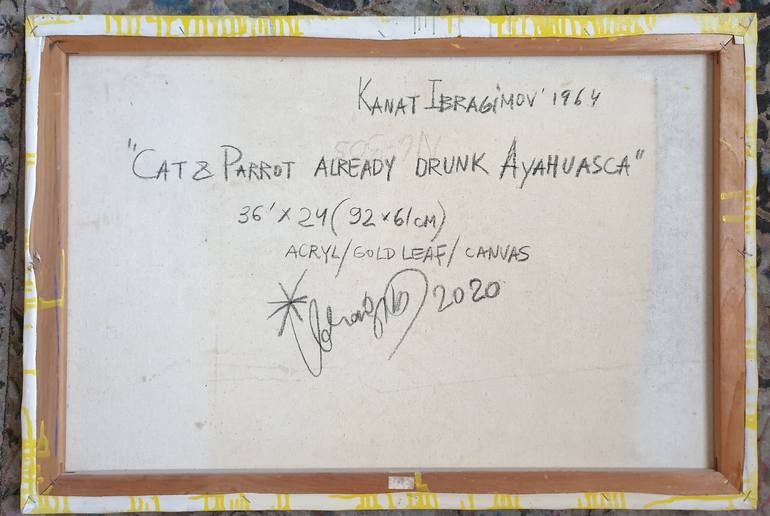 Original Expressionism Cats Painting by Kanat Ibragimov