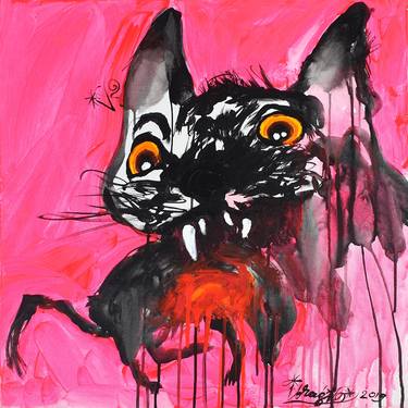 Original Cats Paintings by Kenneth Abraham