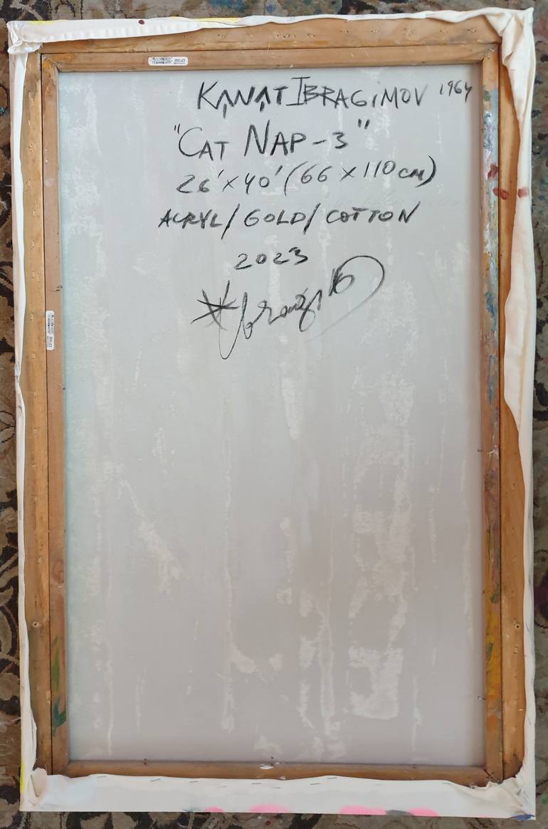 Original Contemporary Cats Painting by Kanat Ibragimov