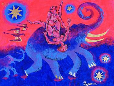 Original Fauvism Erotic Paintings by Kenneth Abraham