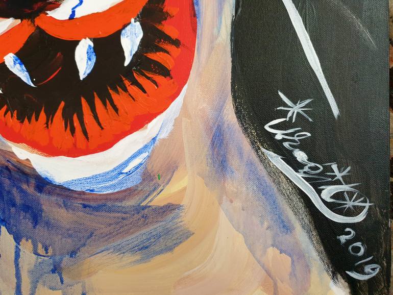 Original Contemporary Cats Painting by Kanat Ibragimov