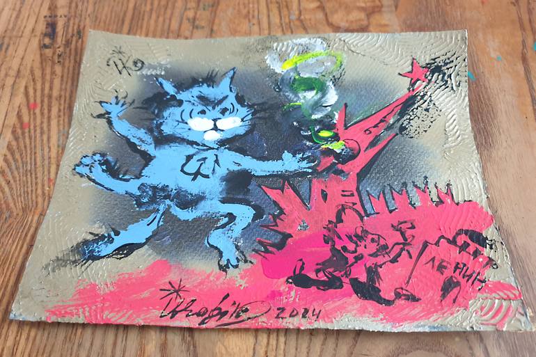 Original Contemporary Humor Mixed Media by Kanat Ibragimov