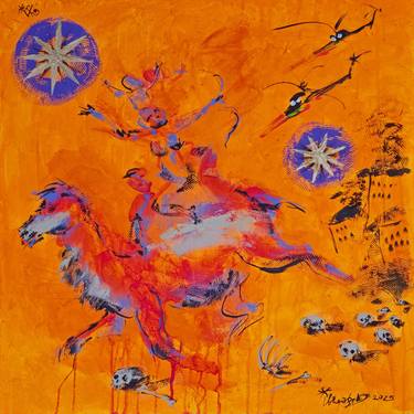 Original Expressionism Classical Mythology Painting by Kanat Ibragimov