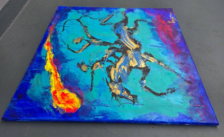 Original Expressionism Fantasy Painting by Kanat Ibragimov