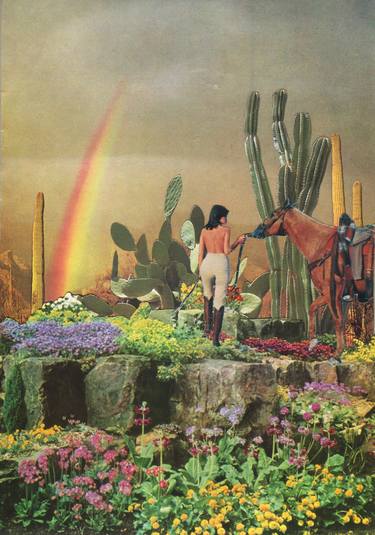 Original Surrealism Nature Collage by Laura Goossens