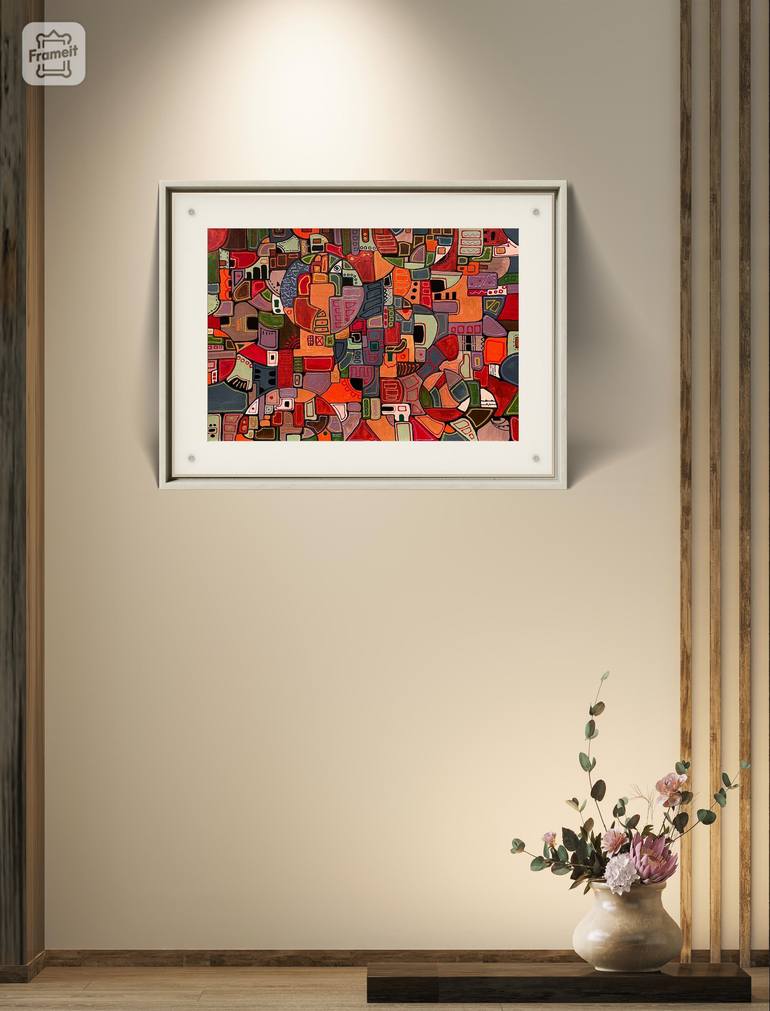 Original Art Deco Abstract Painting by Ankita Rohra