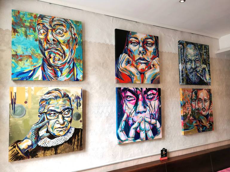 Original Abstract Women Painting by Carolyn Mielke