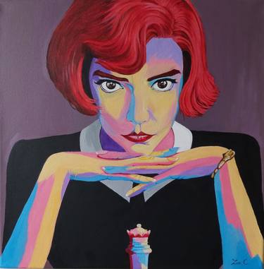 Anya Taylor-Joy, Queens Gambit, Original painting thumb