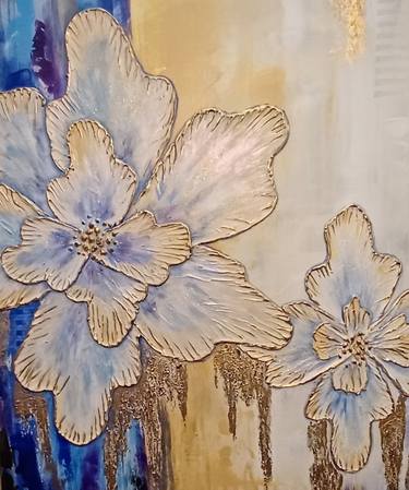 Original Abstract Floral Paintings by MELNAR MATHIS