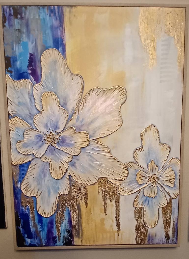 Original Abstract Floral Painting by MELNAR MATHIS