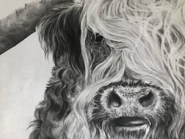 Original Black & White Animal Drawing by Tanya Schulz