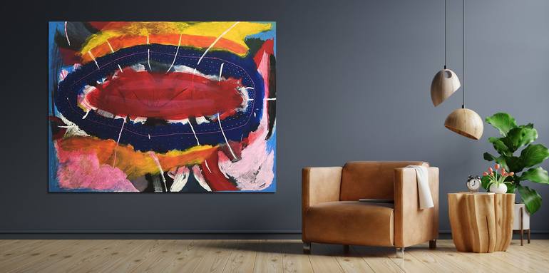 Original Abstract Expressionism Abstract Painting by Khachik Yeghikyan