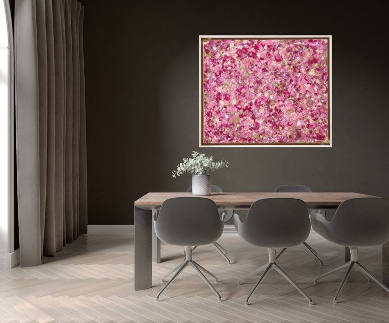 Original Abstract Expressionism Floral Painting by Xavi Castel