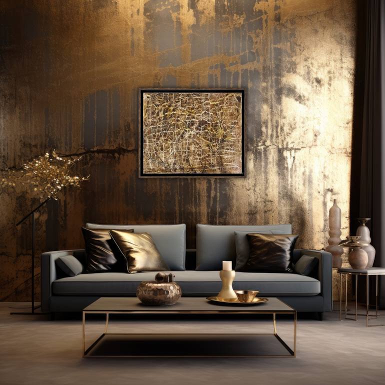 Original Abstract Cities Painting by Xavi Castel