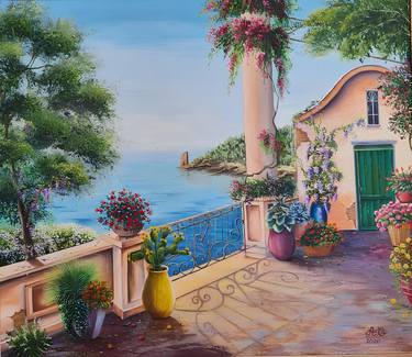 Mediterranean beauty. Oil Painting thumb
