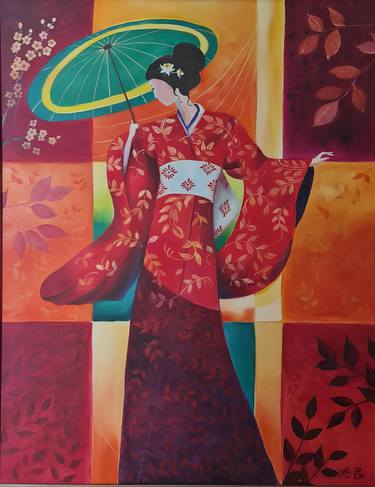 Geisha. Oil painting thumb