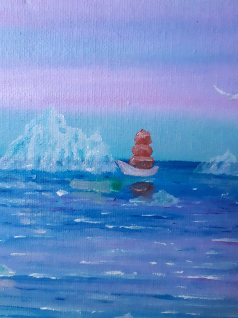 Original Minimalism Beach Painting by Carina Sanchez