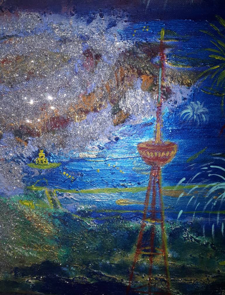 Original Contemporary Cities Painting by Carina Sanchez