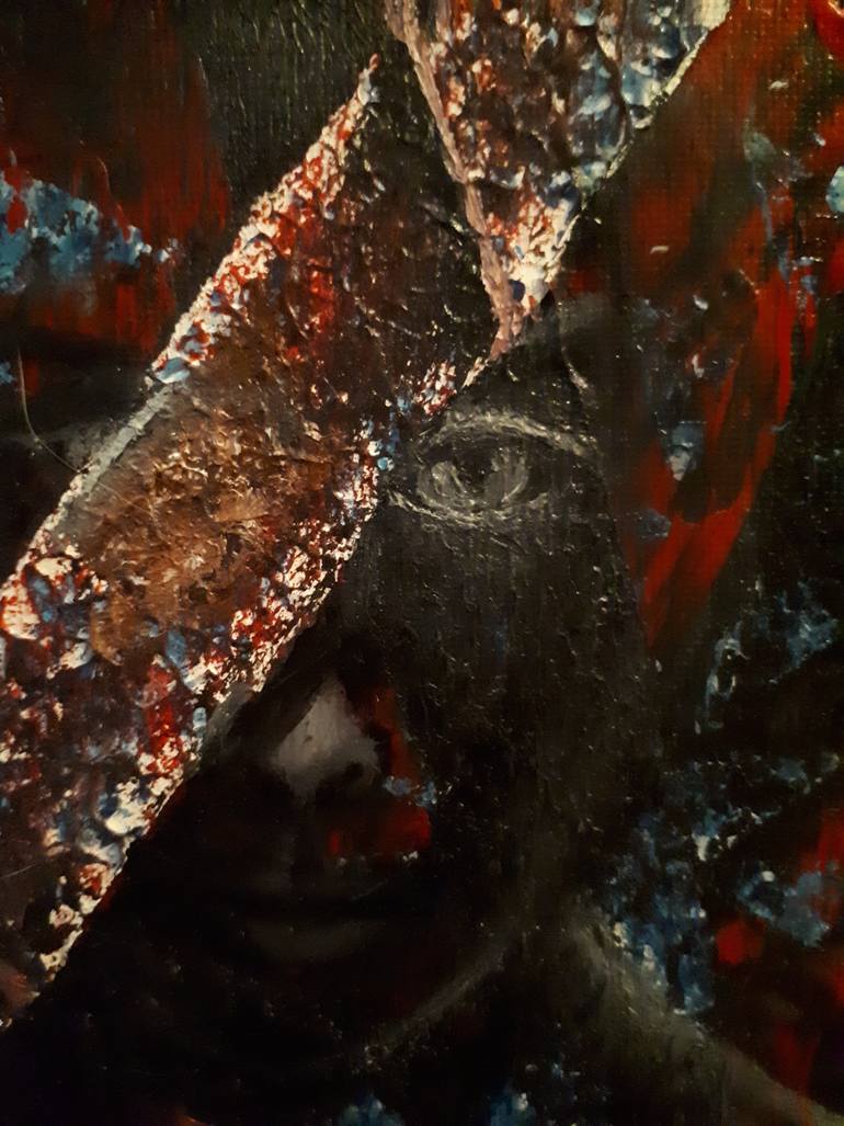 Original Abstract Expressionism Outer Space Painting by Carina Sanchez