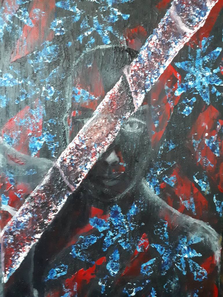 Original Abstract Expressionism Outer Space Painting by Carina Sanchez