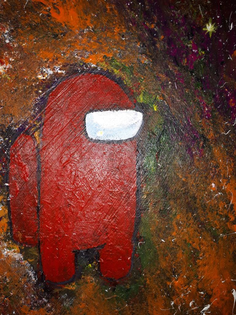 Original Abstract Expressionism Outer Space Painting by Carina Sanchez