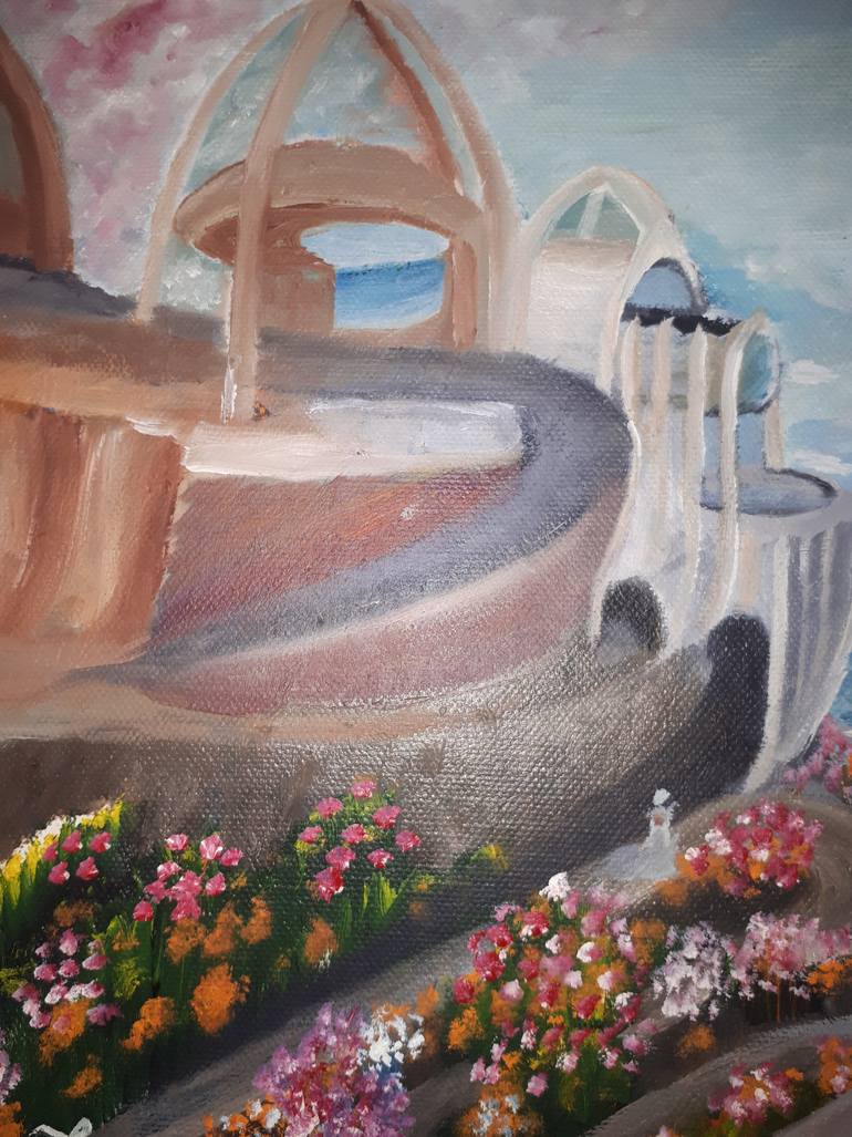 Original Abstract Expressionism Architecture Painting by Carina Sanchez