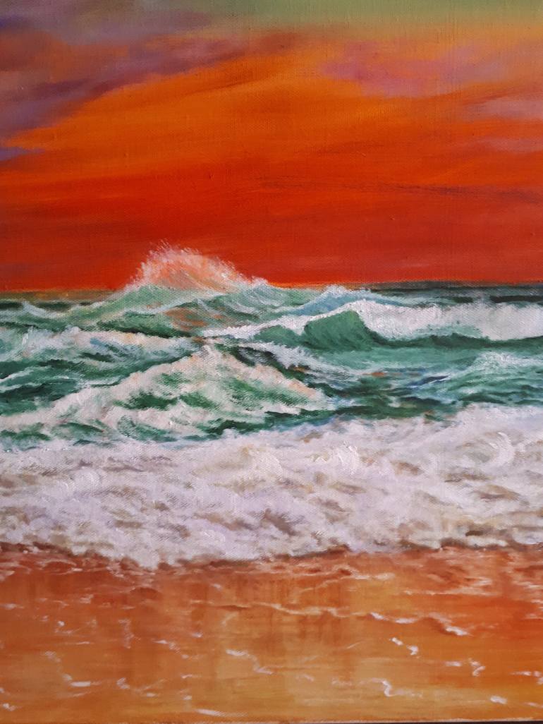 Original Photorealism Beach Painting by Carina Sanchez