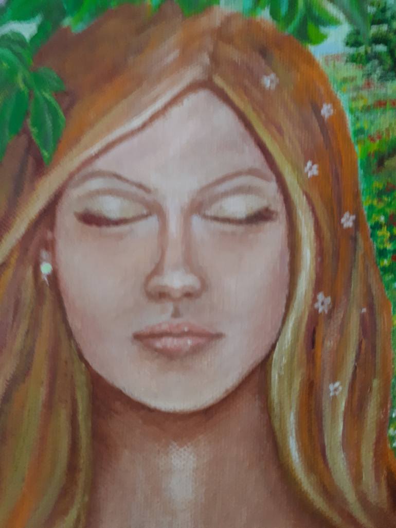 Original Impressionism Women Painting by Carina Sanchez