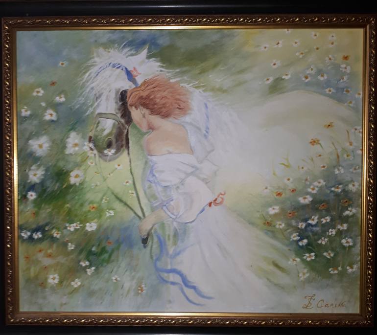 Original Impressionism Women Painting by Carina Sanchez
