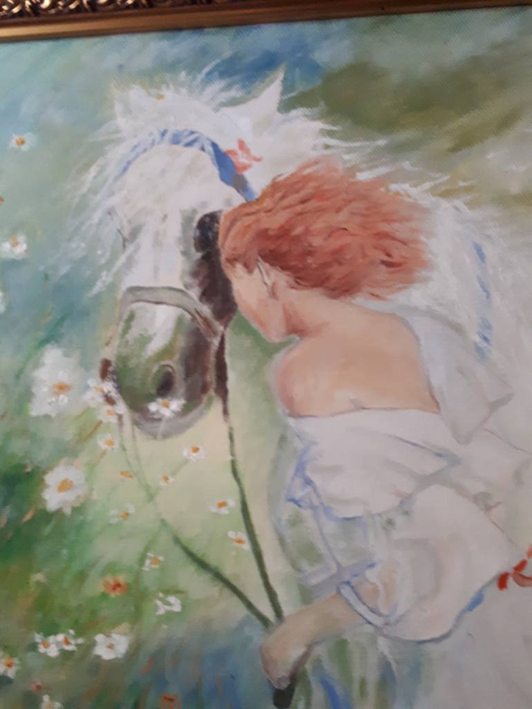 Original Impressionism Women Painting by Carina Sanchez