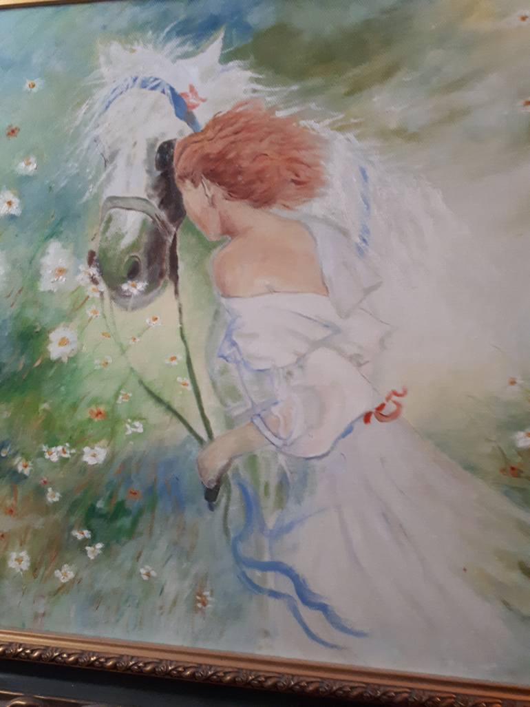 Original Impressionism Women Painting by Carina Sanchez