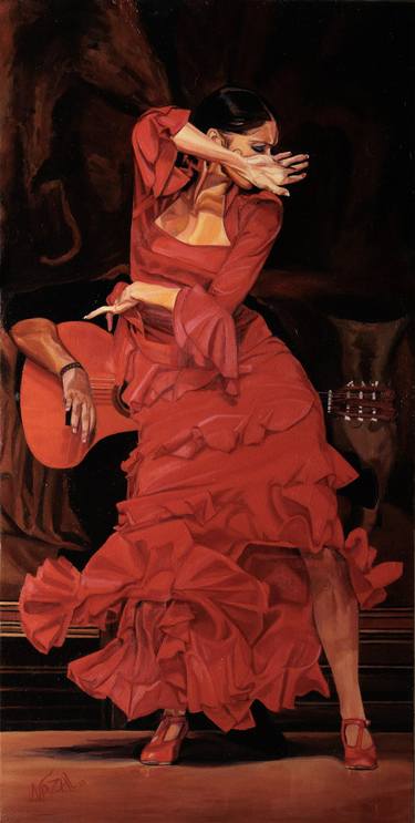 Flamenco Reverie: "A Masterwork Oil Painting by John Nazal" thumb