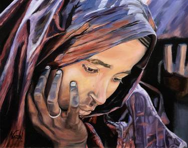 Tuareg Madonna: "A Captivating Masterwork Portrait by John Nazal" thumb