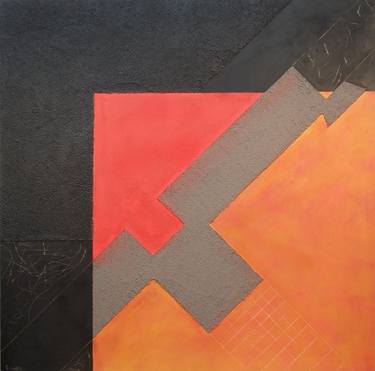 Original Conceptual Geometric Mixed Media by Susana Sentís Comas