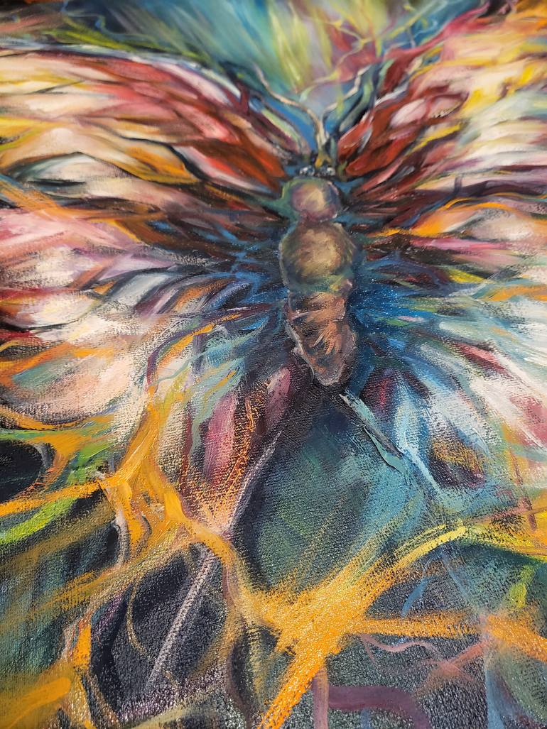 Original Abstract Fantasy Painting by Elena Sokolova Azyazova