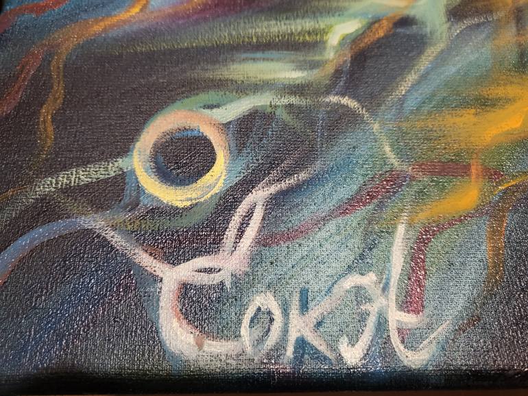 Original Abstract Fantasy Painting by Elena Sokolova Azyazova