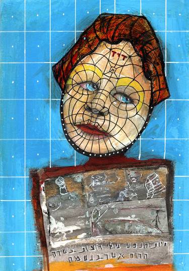 Original Abstract People Mixed Media by Smadar Lomnitz